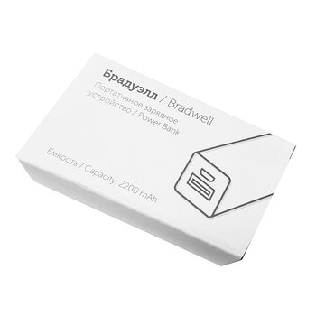 Портативное зарядное устройство "Брадуэлл", 2200 mAh, оранжевый