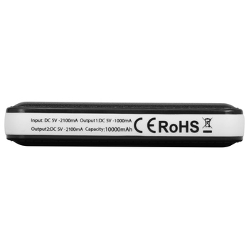Портативное зарядное устройство "Стор", 10000 mAh, черный