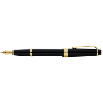 Перьевая ручка Cross Bailey Light Polished Black Resin and Gold Tone, перо F