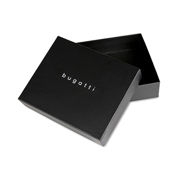 Портмоне BUGATTI ЧЕРНАЯ МАГИЯ | BLACK MAGIC, с защитой данных RFID, черное, натуральная кожа козы, 11,5х2х9 см