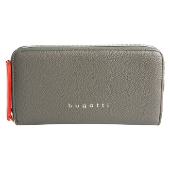 Кошелек женский BUGATTI ЭЛЛА | ELLA, оливковый, полиуретан, 19х2х10 см