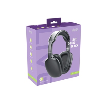 HIPER Наушники накладные Bluetooth HIPER Live черный HTW-QTX10