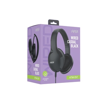 HIPER Наушники накладные WIRED CASUAL BLACK HTW-OV1 (Р)
