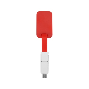 Зарядный кабель 3-в-1 "Charge-it", красный