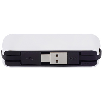 USB-хаб «Hubix» с коннектором 2-в-1 USB-C и USB-A, 2.0, белый