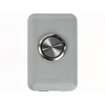 Магнитный беспроводной внешний аккумулятор "MagnetIQ", 5000 mah, 10 W, серый Cool gray 7C