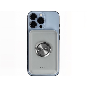 Магнитный беспроводной внешний аккумулятор "MagnetIQ", 5000 mah, 10 W, серый Cool gray 7C