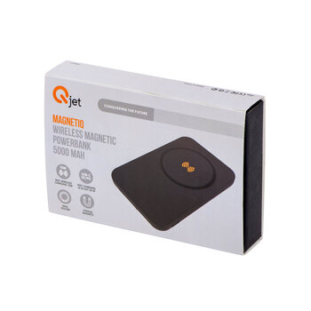 Магнитный беспроводной внешний аккумулятор "MagnetIQ", 5000 mah, 10 W, черный