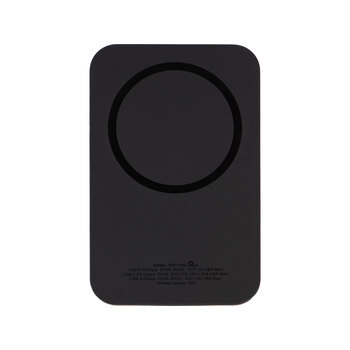 Магнитный беспроводной внешний аккумулятор "MagnetIQ", 5000 mah, 10 W, черный (Р)