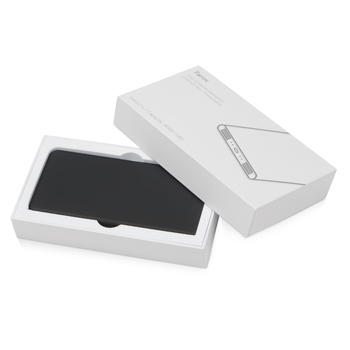 Портативное зарядное устройство с синей подсветкой логотипа «Faros», soft-touch, 4000 mAh (P)