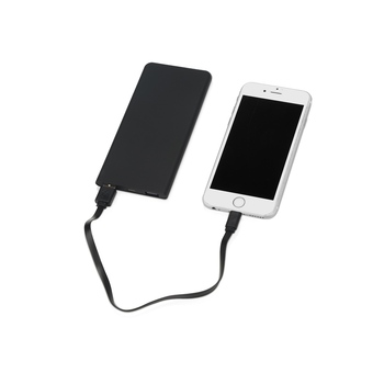Портативное зарядное устройство с белой подсветкой логотипа «Faros», soft-touch, 4000 mAh