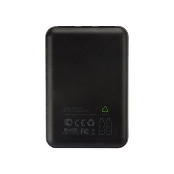 Портативное зарядное устройство из rPET "Reborn", 5000 mAh, серый