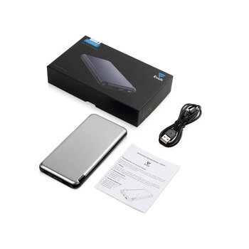 Внешний аккумулятор «Forge» v.2, металл, 10000mah, серебристый