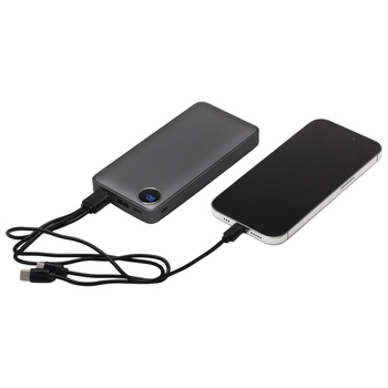 Внешний аккумулятор с дисплеем «Mild», 10 000 mAh, темно-серый