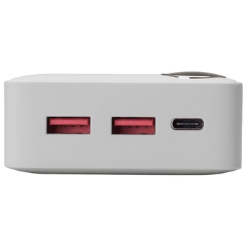 Внешний аккумулятор «Mild Pro» c быстрой зарядкой QC/PD, 20 000 mAh, белый