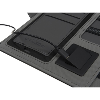 Органайзер с беспроводной зарядкой 5000 mAh "Powernote", светло-серый