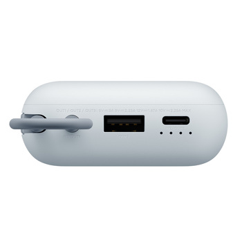 Внешний аккумулятор со встроенным кабелем Mi Power Bank 10000mAh (Integrated Cable) Ice Blue GL