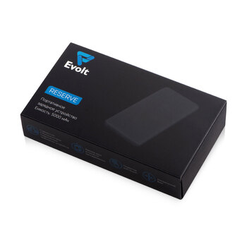 Портативное зарядное устройство «Reserve» с USB Type-C, 5000 mAh, зеленое яблоко