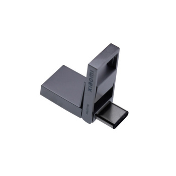 USB 3.0-флешка на 64 Гб с разъемами USB-A и Type-C, серебристый