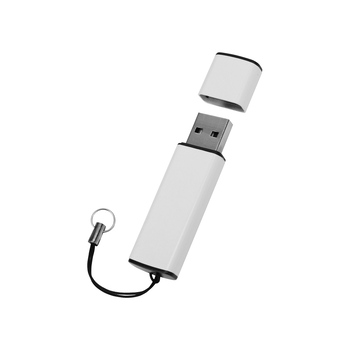 Флеш-карта USB 2.0 16 Gb металлическая с колпачком "Borgir", белый