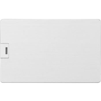Флеш-карта USB 2.0 16 Gb в виде металлической карты "Card Metal", серебристый