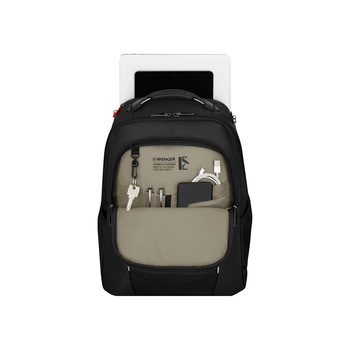 Рюкзак WENGER ALTAIR 15.6", черный, переработанный ПЭТ/Полиэстер, 32х21х44 см, 22 л.