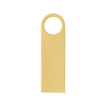 USB 2.0-флешка на 8 Гб с мини чипом и круглым отверстием, золотистыйй