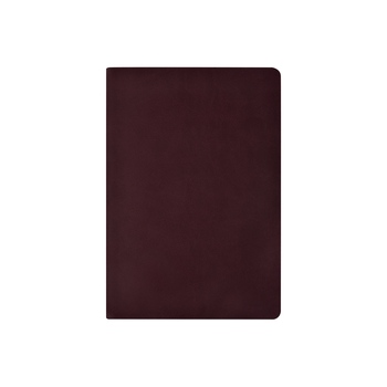 Бизнес тетрадь А5 "Megapolis flex" 60 л. soft touch клетка, бордовый