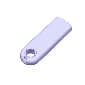USB-флешка промо на 32 Гб прямоугольной формы, выдвижной механизм, белый