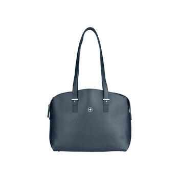 Сумка женская WENGER RosaElli с карманом для ноутбука 14", синяя, полиэстер, 37 x29x19 см