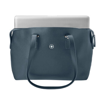 Сумка женская WENGER RosaElli с карманом для ноутбука 14", синяя, полиэстер, 37 x29x19 см