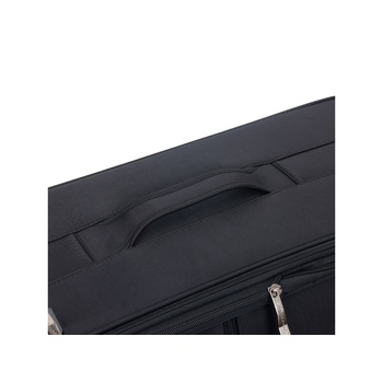 Чемодан TORBER БРОСНО, чёрный, нейлон 600D, 43,5 х 26 х 68 см, 56 л