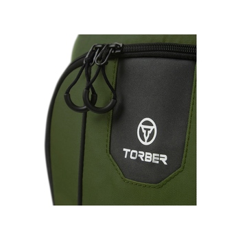 Рюкзак TORBER РАКЕТА с отделением для ноутбука 15,6", зеленый, полиэстер 600D, 46 х 30 x 13 см