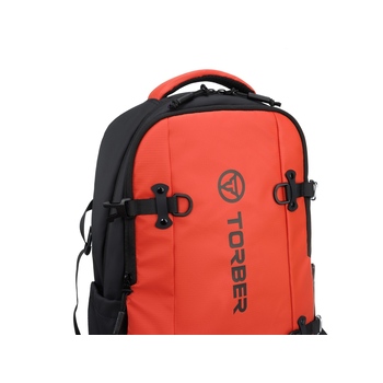Рюкзак спортивный TORBER ЭКСТРИМ 18", оранжевый/чёрный, 31 х 12 х 46 см, 17л