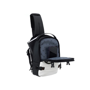 Рюкзак на одно плечо TORBER ЭКСТРИМ, белый/чёрный, 20 х 8 х 31 см, 5л