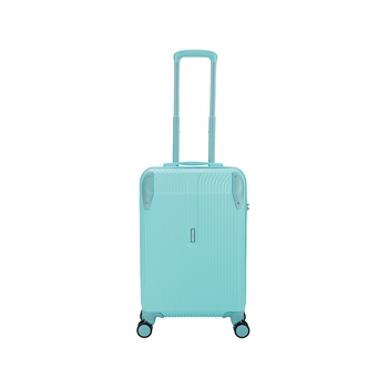 Чемодан TORBER В Отпуск, бирюзовый, ABS-пластик, 41 х 25 х 61 см, 48 л, 2,7 кг