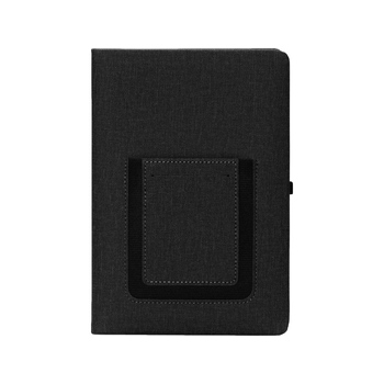 Блокнот "Pocket" 140*205 мм с карманом для телефона, черный