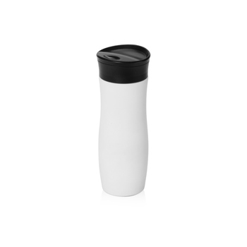 Вакуумная термокружка с кнопкой Streamline, Waterline, soft-touch, белый (P)