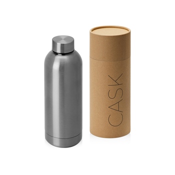 Вакуумная термобутылка "Cask" Waterline, 500 мл, тубус, серебристый глянцевый