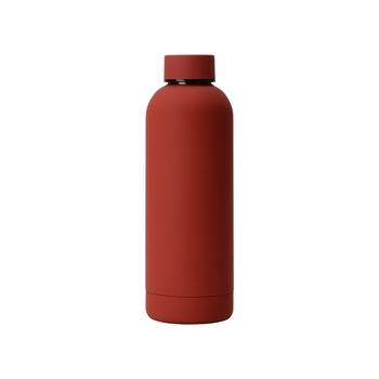 Вакуумная термобутылка "Cask" Waterline, soft touch, 500 мл, тубус, красный