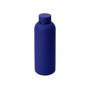 Вакуумная термобутылка "Cask" Waterline, soft touch, 500 мл, синий
