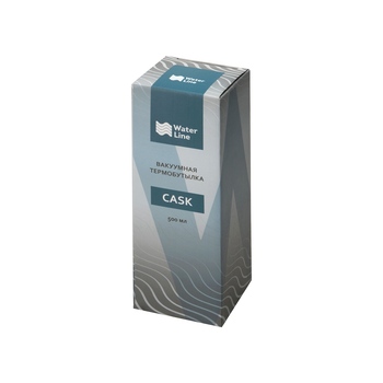 Вакуумная термобутылка "Cask" Waterline, soft touch, 500 мл, синий