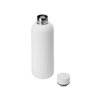 Вакуумная термобутылка "Cask" Waterline, soft touch, 500 мл, белый (Р)
