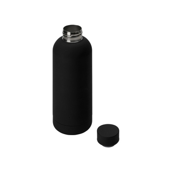 Вакуумная термобутылка "Cask" Waterline, soft touch, 500 мл, тубус, черный