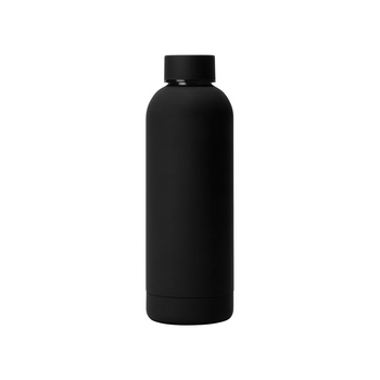 Вакуумная термобутылка "Cask" Waterline, soft touch, 500 мл, черный (Р)