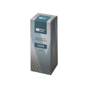 Вакуумная термобутылка "Cask" Waterline, soft touch, 500 мл, черный (Р)