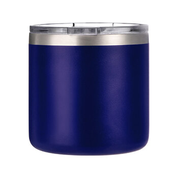 Кружка стальная Alaska с крышкой слайдером, powder coating, синий