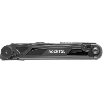 Нож-мультитул Rocktol 12 в 1, кожаный чехол, черный