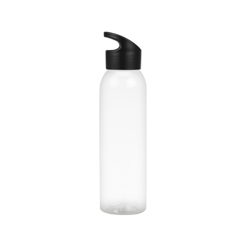 Бутылка для воды "Plain 2" 630 мл, прозрачный/черный