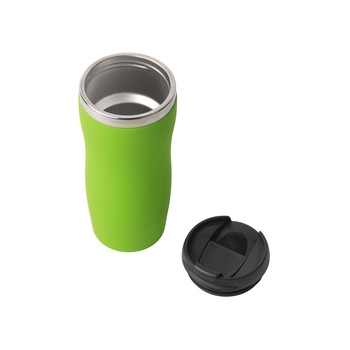 Термокружка "Double wall mug C1", soft touch, 350 мл, зеленое яблоко